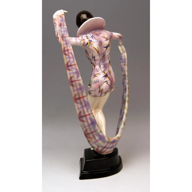 Vienna Figurine Veil Dance Model 5570 by Stephan Dakon for Goldscheider, 1926, 1920s For Sale - Image 4 of 12