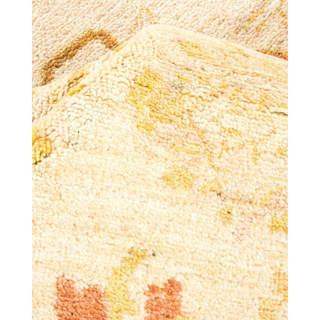 Textile Vintage Traditional Hand Knotted Wool Area Rug, Sand - 6'3" X 9'0" For Sale - Image 7 of 9