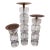 Vintage Lucite and Brass Candlestick Holders, Set of 3 Graduating Sizes For Sale