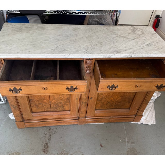 Early 20th Century Marble Top Sideboard For Sale - Image 5 of 11