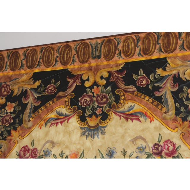 Maitland - Smith Maitland Smith Painted Tapestry Design Wall Panel For Sale - Image 4 of 14