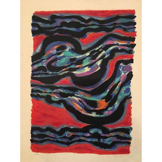 Collines is an abstract color lithograph realized by Alfred Manessier in 1960. Signed and numbered on plate. Edition 31 of...