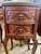 Vintage 1920s French-Style End Tables With 3-Drawers, Ornate Carvings and Glass Tops For Sale - Image 4 of 10