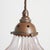 Antique Reclaimed Holophane Glass Pendant Light, 1950s For Sale - Image 6 of 7