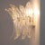 Made in italy murano glass wall sconce with leaves, elegant wall lamp italian design. type: applique glass color: clear...