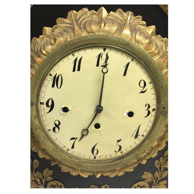 19th Century French Gilt Wall Clock in Shadow Box Chairish