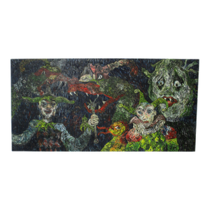 Mid Century Painting " Mardi Gras " by Rita Wasserman