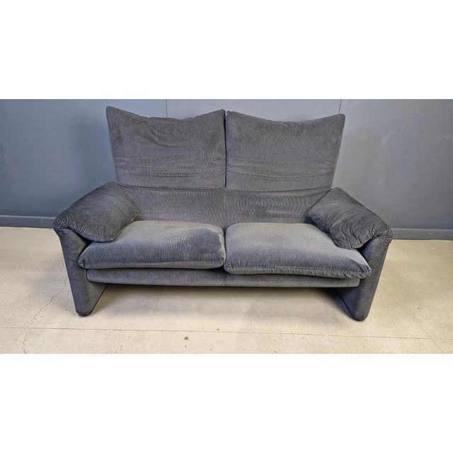 Textile Maralunga Sofa by Vico Magistretti for Cassina, 1970 For Sale - Image 7 of 15