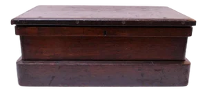 20th Century American Hand Carved Two-Tier Collector's Chest