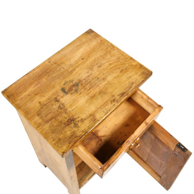 Rustic Art Nouveau Austrian Nightstand For Sale - Image 3 of 7