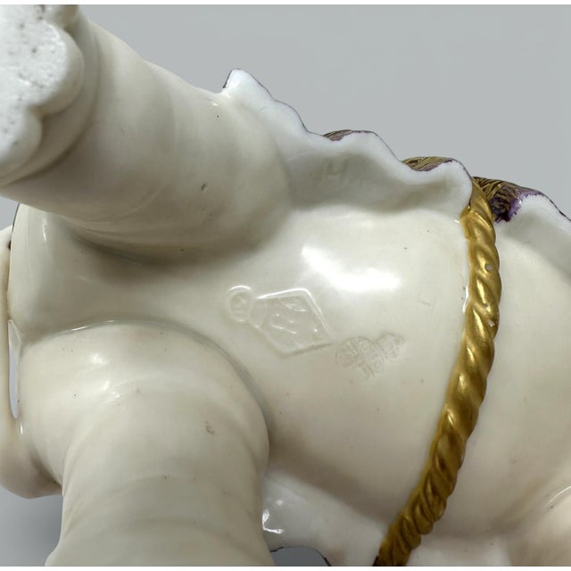 Gold Antique English Indian Elephant Flower Vase James Hadley Royal Worcester Tiffany For Sale - Image 8 of 9