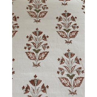 Namay Samay Bahaar Linen Hand Print Fabric 2 Yards For Sale