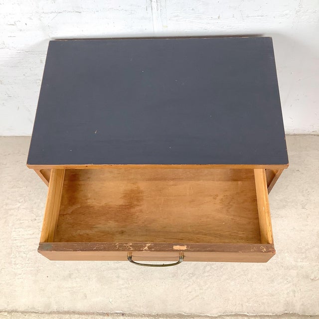 Mid-Century American Nightstand With Black Top For Sale - Image 4 of 12
