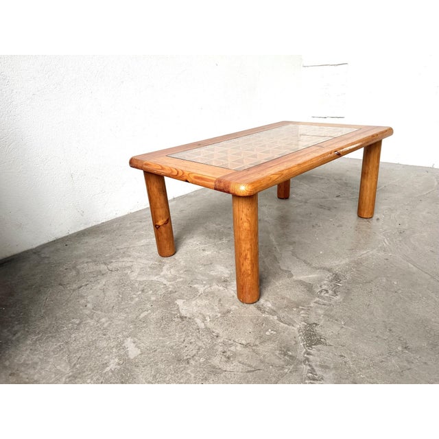 Scandinavian Coffee Table in Pine and Glass, 1970s For Sale - Image 12 of 12