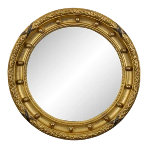 Regency Giltwood Convex Mirror, Circa 1820