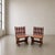 Brown Arts & Crafts Brutalist Handcrafted Mahogany Chairs, 1970s, Set of 2 For Sale - Image 8 of 12
