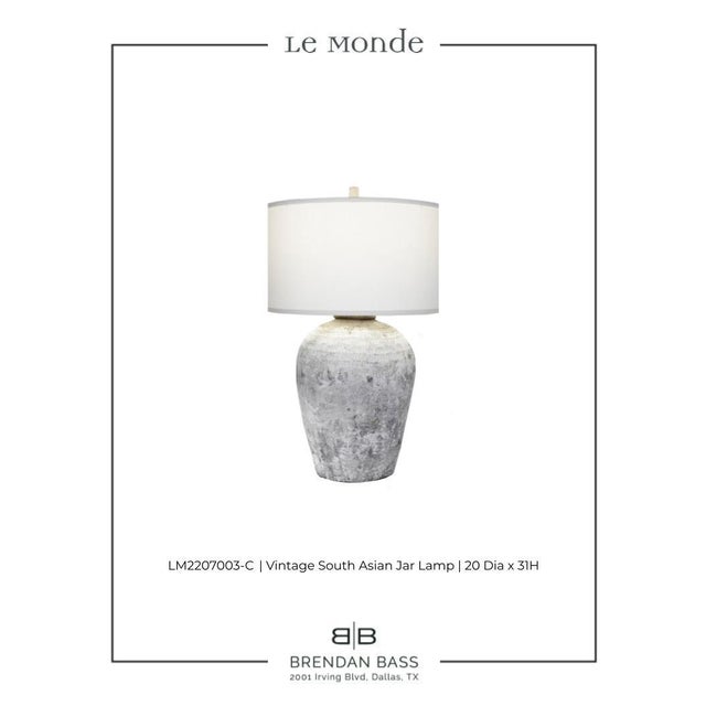 Vintage Late 20th Century South Asian Jar Table Lamp For Sale - Image 4 of 5