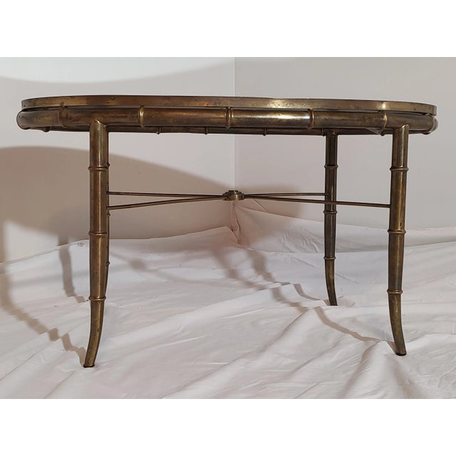 1970s 1970s Mastercraft Brass Table With Faux Bamboo Accents For Sale - Image 5 of 13
