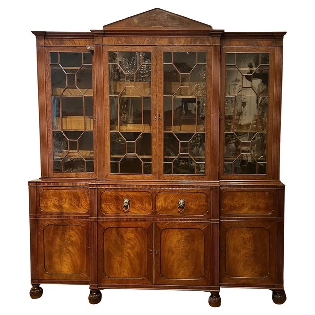 William IV 19th Century Regency Mahogany Breakfront For Sale - Image 3 of 7