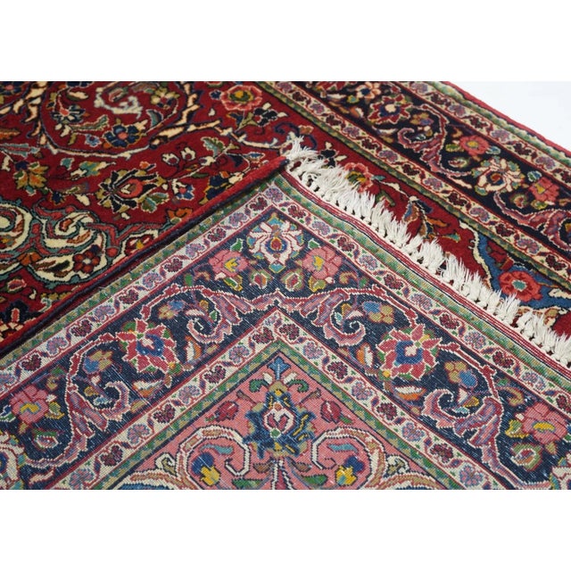 Textile 1940s Vintage Sarouk Rug 4'2'' x 6'6'' For Sale - Image 7 of 11