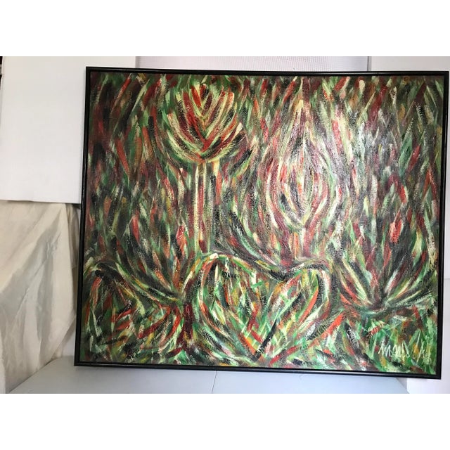 I personally love this painting. There are so any layers of paint and color and feeling, that it turned into physically...