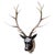 Plastic Large Wall-Mounted Stag Head Sculpture with Antler's in Bronze For Sale - Image 7 of 7