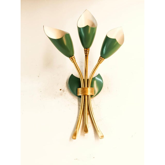 Mid-Century Modern Sputnik Tre Luci Wall Light For Sale - Image 3 of 7