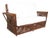 1990s Art Deco Presidents Nantucket Stick Walnut Finished Reed Rattan Settee Sofa For Sale