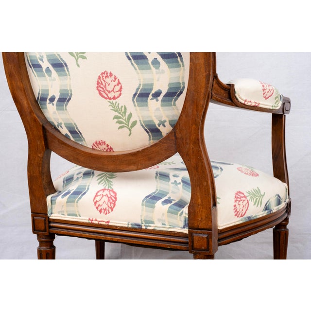 Brown Pair of Antique French Armchairs For Sale - Image 8 of 9