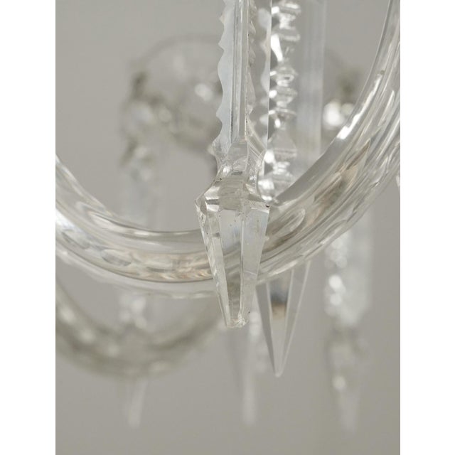 Vintage Traditional Crystal Chandelier With Sculpted Spear Drops For Sale - Image 6 of 12