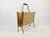 Vintage Brass & Vinyl Magazine Rack, 1970s, in Very Good conditions. Designed 1970 to 1979