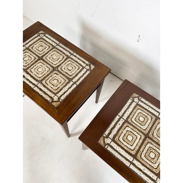 C. 1960s Danish Rosewood and Tile End Tables For Sale - Image 9 of 9
