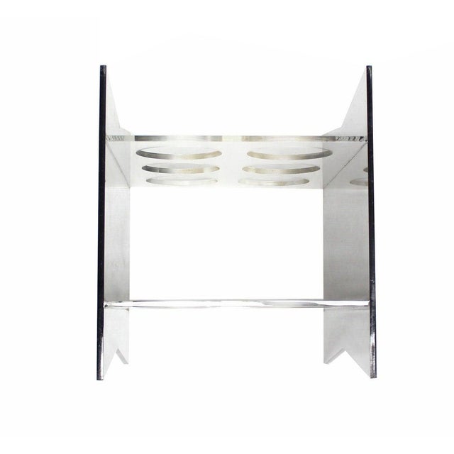 Mid Century Modern Set of Three Clear & Smoked Lucite Wine Racks Stands - Set of 3 For Sale - Image 9 of 9