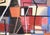 Geometric Abstract in Blue, Red, Black, and White - Acrylic on Paper by Russell Green For Sale - Image 4 of 8