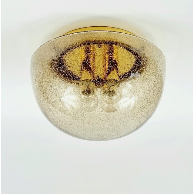 Stunning space age glass ceiling light/flush mount from limburg, germany's leading glasswork, renowned for its premium and...