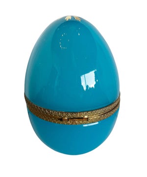 Rare Large Blue Opaline Egg Box