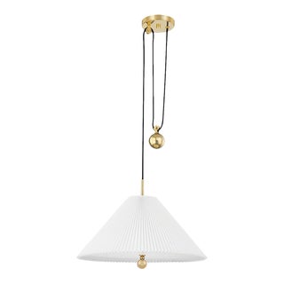 Mark D. Sikes 1 Light Dorset Pendant, Aged Brass For Sale