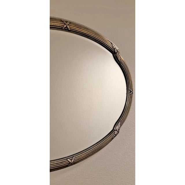 Wood Large Hollywood Regency Mirror from Deknudt, 1980s For Sale - Image 7 of 10