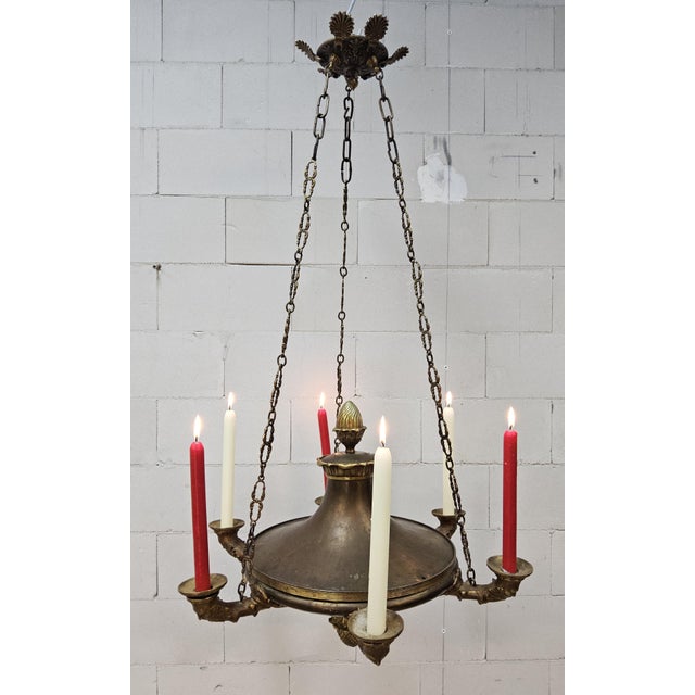 Antique Neo-Renaissance Greenman Candle Chandelier, 1980s For Sale - Image 4 of 18