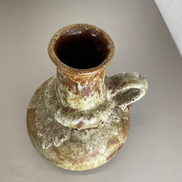 Brutalist WGP Pottery Fat Lava Multi-Color Vase Object attributed to Ruscha, Germany, 1970s For Sale - Image 11 of 18