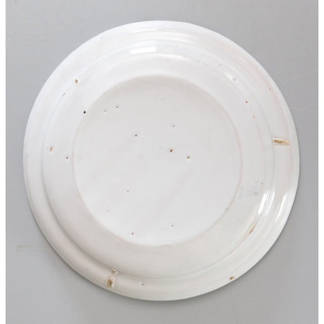Nevers 18th Century Polychrome Tin-Glazed Earthenware Faïence Country Home Plate For Sale In Houston - Image 6 of 7