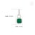 Square Cut Deep Emerald Bezel Set Green Charm Pendant in 18k White Gold For Sale - Image 11 of 16