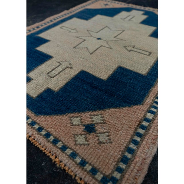 Turkish Turkish Mini Rug Oriental Hand Knotted Vintage Rug 1'10" x 2'5" #20619 For Sale - Image 3 of 8