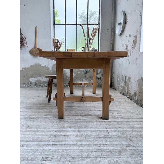 Mountain Dining Table in Beech, 1950s For Sale - Image 3 of 18
