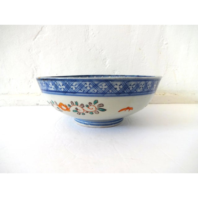 18th Century Antique Kangxi Chinese Export Porcelain Dutch Market Punch Bowl For Sale - Image 12 of 12