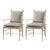 French Style Ladderback Arm Chairs- Set of 2 For Sale