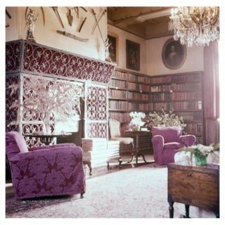 Noble Interior with Library in a Hotel, USA / Canada, 1962 / 2020s, Photograph For Sale