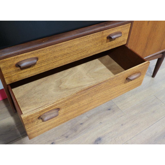Brown Mid Century Modern Vintage Teak Dry Bar Cart Hutch G Plan Cocktail Cabinet Danish Style For Sale - Image 8 of 15
