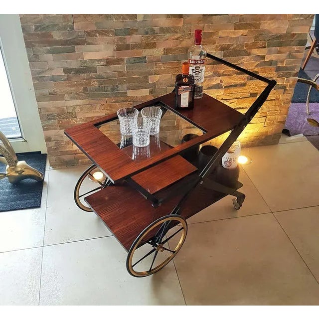 Mid-Century Modern Trolley in the Style of Osvaldo Borsani for Tecno, 1960s For Sale - Image 3 of 18