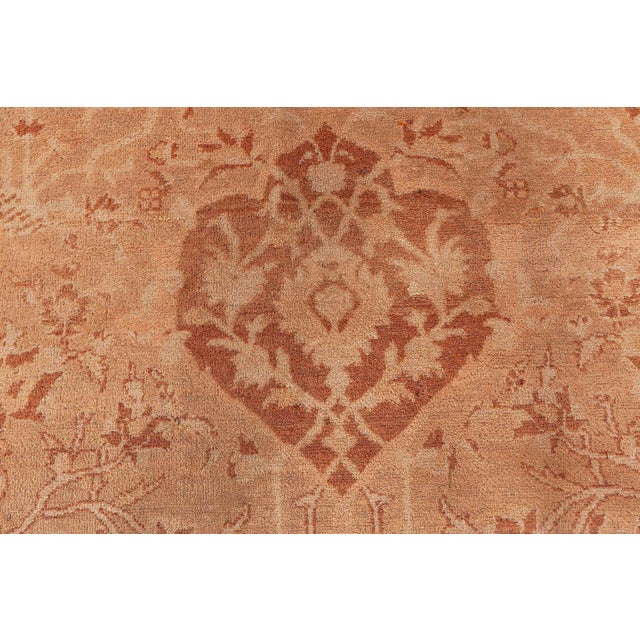 Authentic 19th Century Indian Amritsar Handmade Wool Rug For Sale - Image 4 of 11